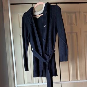 Chic Navy Button-Up Cardigan